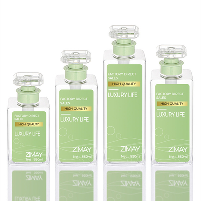Van de de Douanedouche van de rechthoekpomp de Lege Ronde Fles van de de Olie Vlakke 300ml 400ml 800ml Shampoo