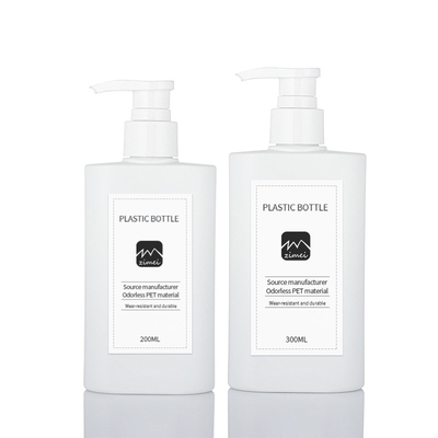 Matte White 200ml drukte van de de waspomp van het lotion de verpakkende lichaam shampoo van de de lotionbaby en veredelingsmiddelfles