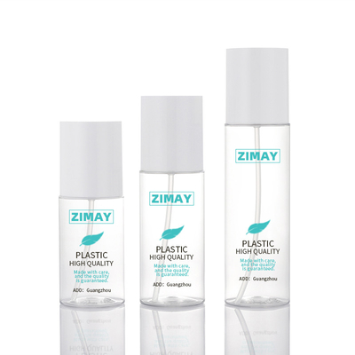 100 ml transparante witte cosmetische lotion fles cilindervorm