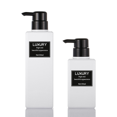 Lege Kosmetische Vierkante Vorm 61mm van de Lotionfles 200ml Breedte met 42mm Pomp