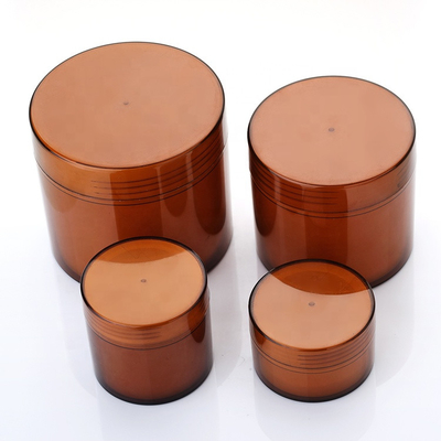 De plastic Lege Kosmetische Kruiken van 4 Oz met Deksels Amber Color Wide Mouth