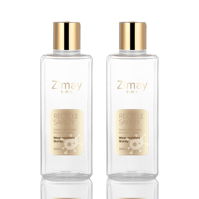 De vlakke Lege Flessen van de Lotionsamendrukking, Transparante Plastic de Lotionflessen van 8 Oz