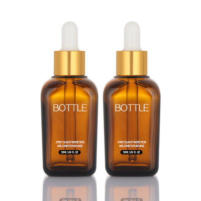 50ml van het de Container Kosmetische Haar van het druppelbuisje Lege Serum de Oliedouane Logo Glass Serum Bottle