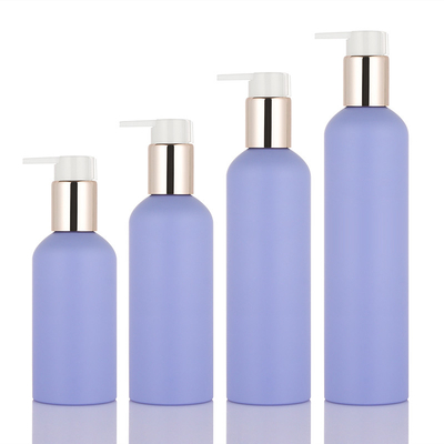 Berijpte het Eco vriendschappelijke HUISDIER 150ml 200ml 250ml 8 oz nieuwe stijl violette van de de lotiondouche van de lichaamswas van de het gel gouden pomp de persfles