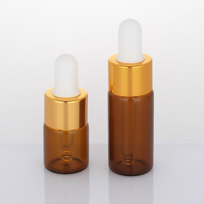 De berijpte Fles van de Flessenamber dropper round face serum van 5ml 10ml Lege Kosmetische