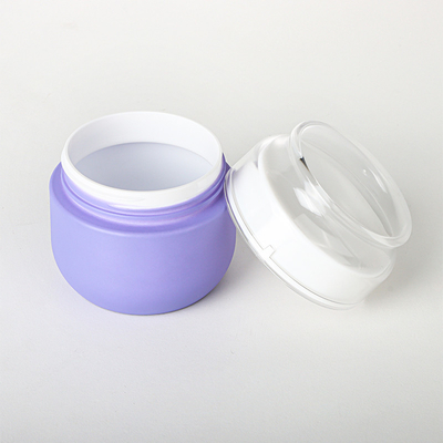 Lege aangepaste paars haarverzorging spray plastic cosmetische verpakking fles en potten sets