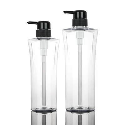 Transparante Cilinder om de Kosmetische Zwarte Pomp van de Lotionfles 400ML 600ML
