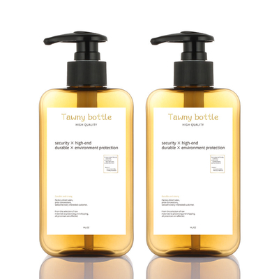 Groothandel rechthoekige ambre bodylotion shampoo en conditioner zwarte pomp 800ml bootle