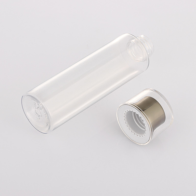 Ronde vorm plastic schroefdop flessen PET leeg huidverzorgingspak transparant