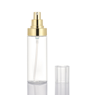 Fabrieksprijs hoge kwaliteit transparante gouden pomp lotion body cleanser lege fles