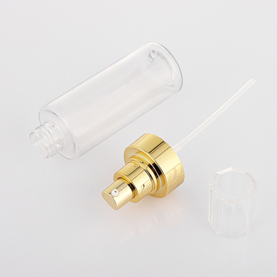 Fabrieksprijs hoge kwaliteit transparante gouden pomp lotion body cleanser lege fles