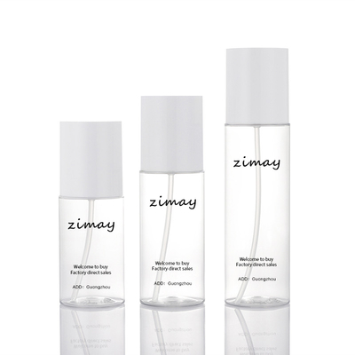100 ml transparante witte cosmetische lotion fles cilindervorm