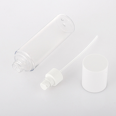 100 ml transparante witte cosmetische lotion fles cilindervorm