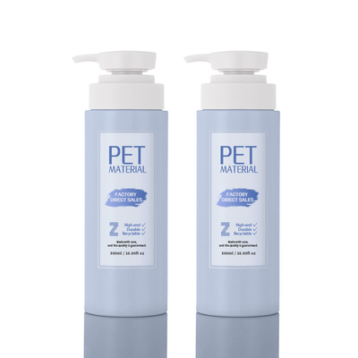 500 ml cosmetische lotionfles PET-kunststoffen White Jelly Matte Custom Private Label