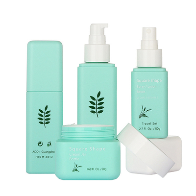 Elegante groene cosmetische verpakkingssets 50g 80g 100ml 160ml Eenvoudige stijl