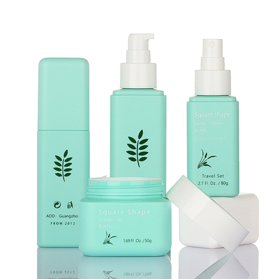 Elegante groene cosmetische verpakkingssets 50g 80g 100ml 160ml Eenvoudige stijl