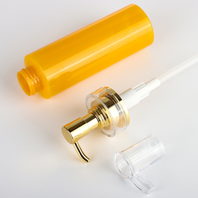 Van de de Bodylotionfles van het douane de Plastic Huisdier van de de Shampoodouche het Gelcontainer met Gouden Pomp 350ml