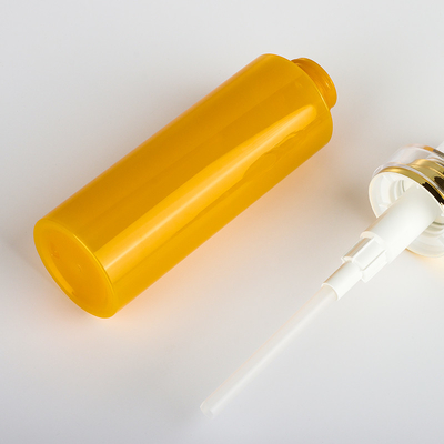Van de de Bodylotionfles van het douane de Plastic Huisdier van de de Shampoodouche het Gelcontainer met Gouden Pomp 350ml