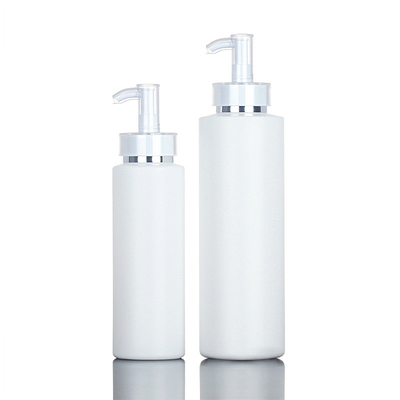 143mm 300ml Witte PE om Kosmetische Lotionfles voor Douchegel Verpakking