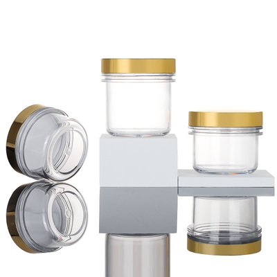 van het het deksellichaam van 100ml 120ml 200ml schrobt de gouden gezichts boterroom zwarte mini kosmetische de roomkruiken van de container lege luxe 50 ml