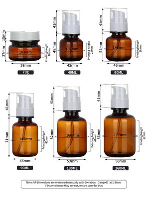HUISDIER Kosmetische Verpakkingsreeksen 90ml 130ml 160ml Lekvrije Recycable
