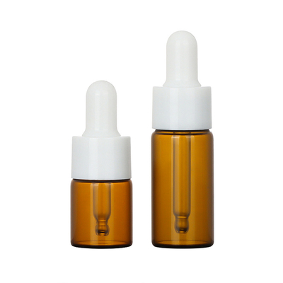 De Flessen1oz Capaciteit Amber Clear Round van het gravure Kosmetische Druppelbuisje