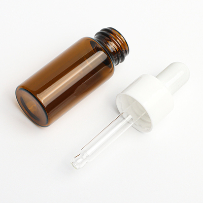De Flessen1oz Capaciteit Amber Clear Round van het gravure Kosmetische Druppelbuisje