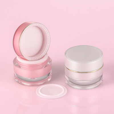 Plastic Kosmetische het Gezichtsroom die van 10g 20g 30g Roze Ronde Huisdieren Lege Kruiken verpakken