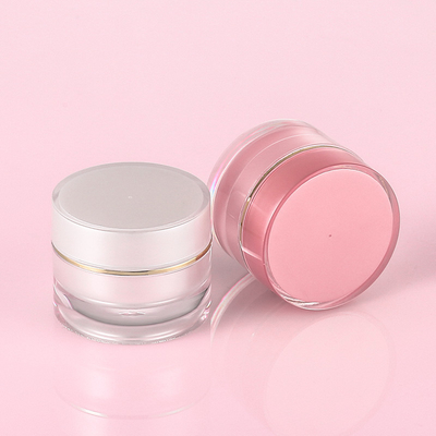 Gekleurde PP-plastic crèmeverpakking Pot met wit deksel Huidverzorging 10g 20g 30g
