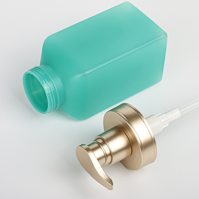 Van de de Zeepsalon van de luxe500ml 750ml Matte Light Green Square Body Was Verpakkende de Shampoofles Zonder lucht met Gouden Pomp