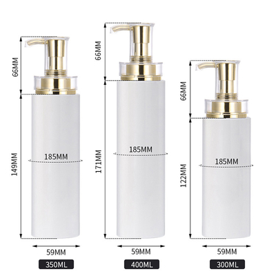 Witte Ronde Lege Lotioncontainer Zonder lucht Kleine Eco Vriendschappelijke 300ml Mini Lotion Luxury Shampoo Bottle