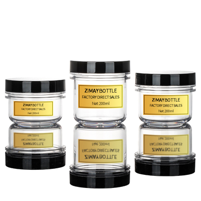 6oz room Verpakkende Kruik, Gerecycleerde plastic containers voor schoonheidsproducten