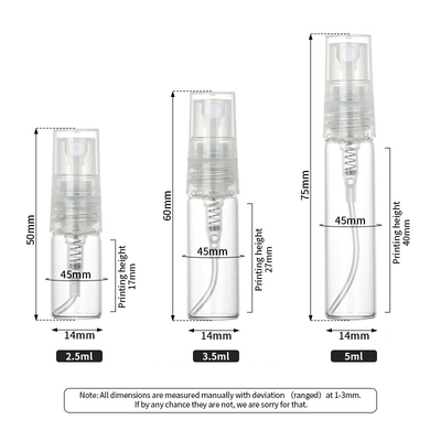 Rekupereerbare Flessen van de de Flessen5ml Duidelijke Plastic Nevel van de reis de Kosmetische Nevel