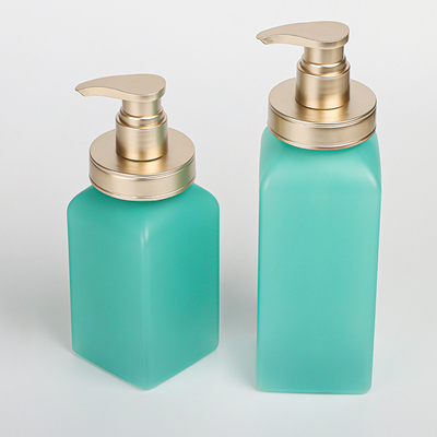 Van het de Pomp Groene Lichaam van de luxe Gouden Hoogste Pers de Lotioncontainer die Plastic Shampoo Vierkante Fles verpakken