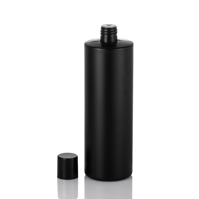 De berijpte Plastic Fles van 100ml met Schroefdekselpe Zwarte Kunststof