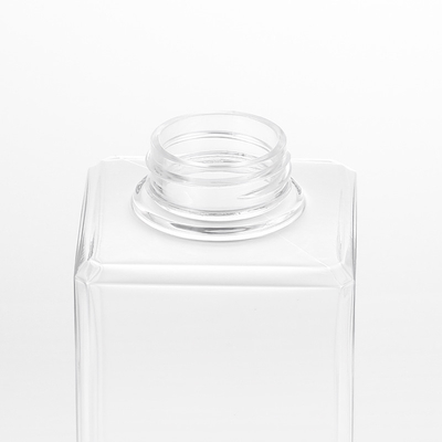 Gerecycleerde Vierkante Duidelijke Plastic Lotionflessen met 44mm Pomp 550ml